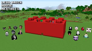 SURVIVAL LEGO BRICK HOUSE WITH 100 NEXTBOTS in Minecraft - Gameplay - Coffin Meme