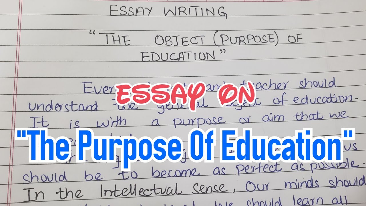 what is the purpose of college education essay