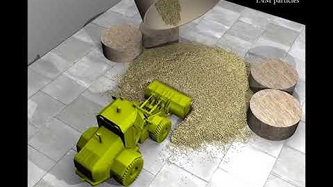 3D ANIMATION Free Bulldozer Granular Material Simulation