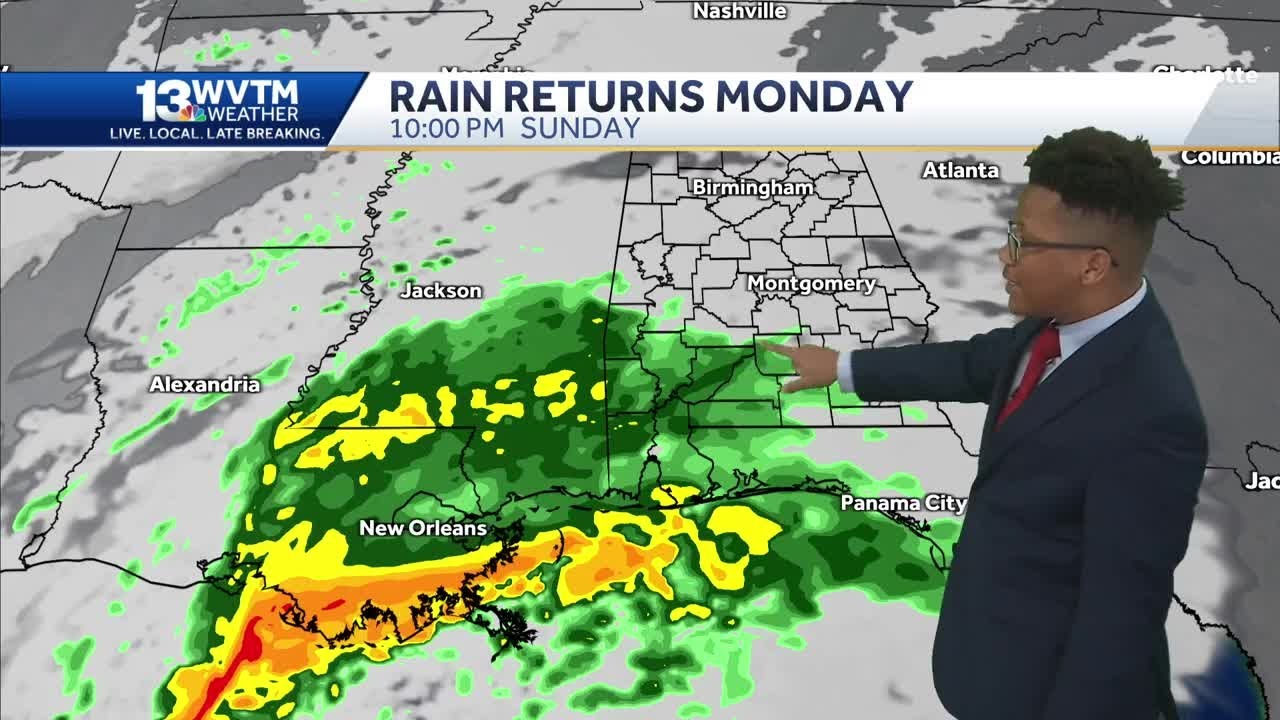 Alabama's Weather Forecast: Rain returns for some Monday morning ...