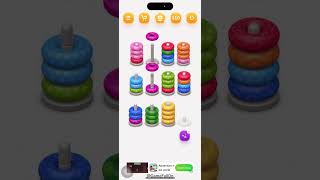 COLOR SORT 3D - Hoop Stack Level : 148 #games screenshot 2