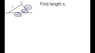Cosine Rule - Finding Lengths