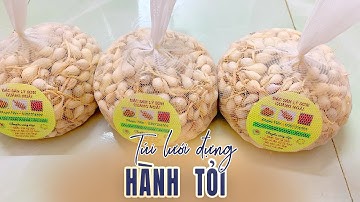 Hướng dẫn cách dùng túi lưới đựng hành tỏi/Nongnghiepthanhha.vn