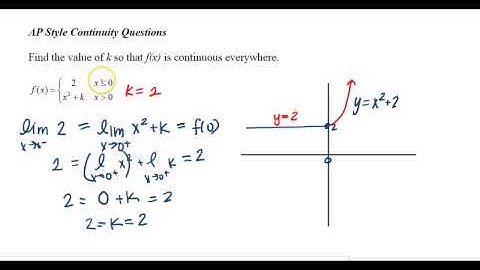 Continuity of Piecewise Functions | AP Calculus Limit & Continuity FRQ Practice