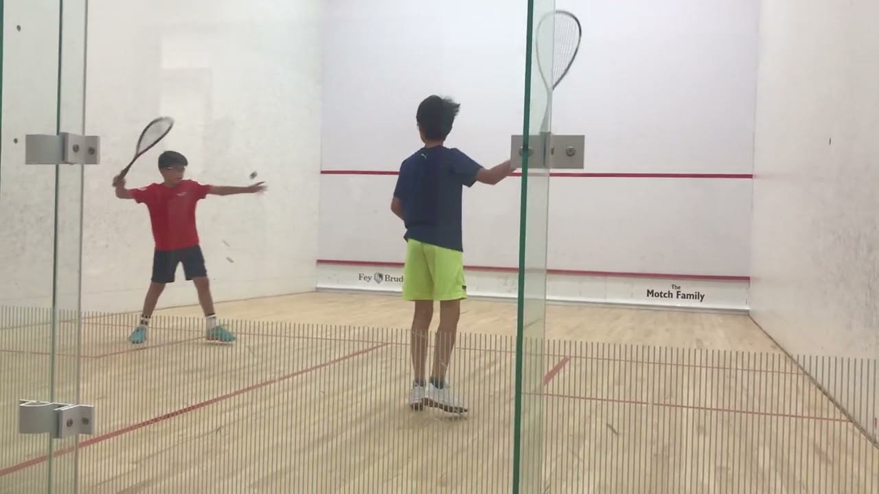 JCT squash tournament 9/14/19 Hugh ranked #17 boys under 11 (Set 2 win)