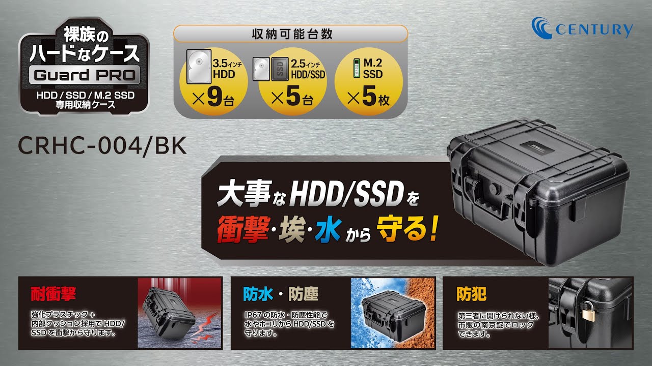 販売終了】 裸族のハードなケース Guard PRO (CRHC-004/BK) - 株式会社