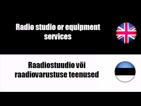 LEARN ESTONIAN = Raadio  ja televisiooniteenused