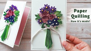 Paper Quilling Bouquet Of Flowers Spring Cards Ideas Easter Mothers Day