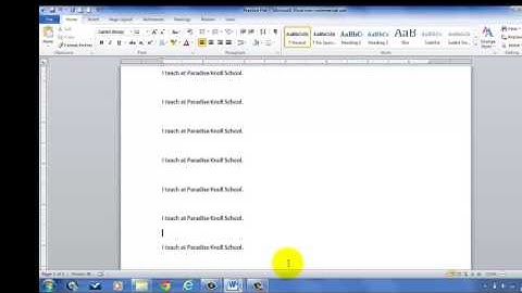 Beginner Tutorial-Microsoft Word-Lesson #1