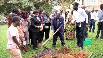Commemorative Tree Planting Marking #ConstitutionAt30 with His Lordship Benjamin Josses Odoki.