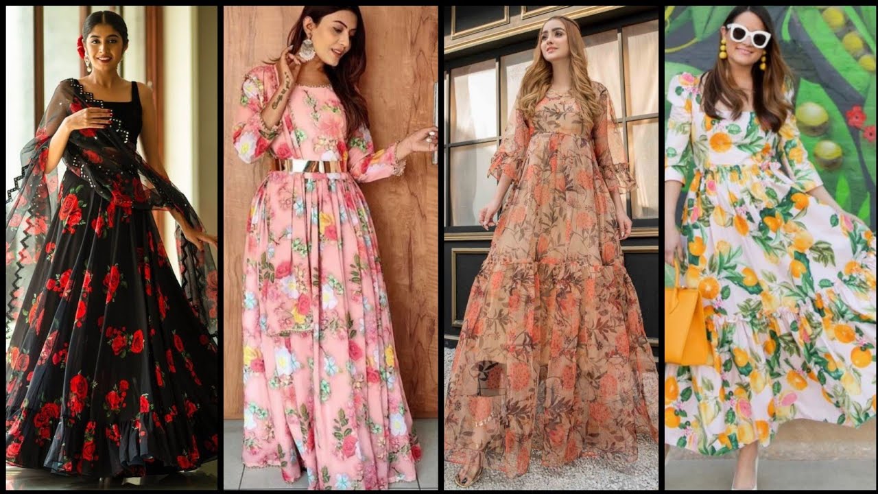 Latest Stylish chiffon and georgette dress design 2022║georgette chiffon gown/frocks designing ideas