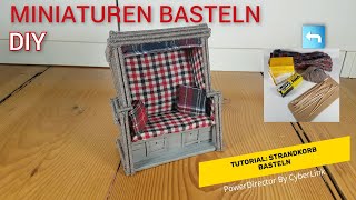 Tutorial: How to make a miniature beach chair / DIY: how to craft a miniature beach chair