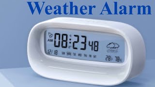 Transparent Clock with Weather Forecast, Alarm, Thermometer, Hygrometer, Timer, Stopwatch, Calendar