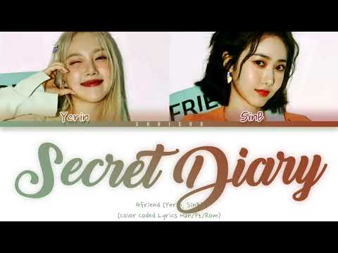 GFRIEND (YERIN, SINB) – 'Secret Diary' (Color Coded Lyrics Han/Pt/Rom/가사)