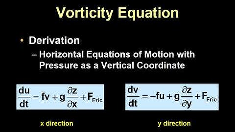 ATSC 210 Vorticity Equation -  Part 1