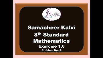 Samacheer Kalvi | 8th standard | Mathematics | Exponents and Powers | Exercise 1.6 | Problem 6