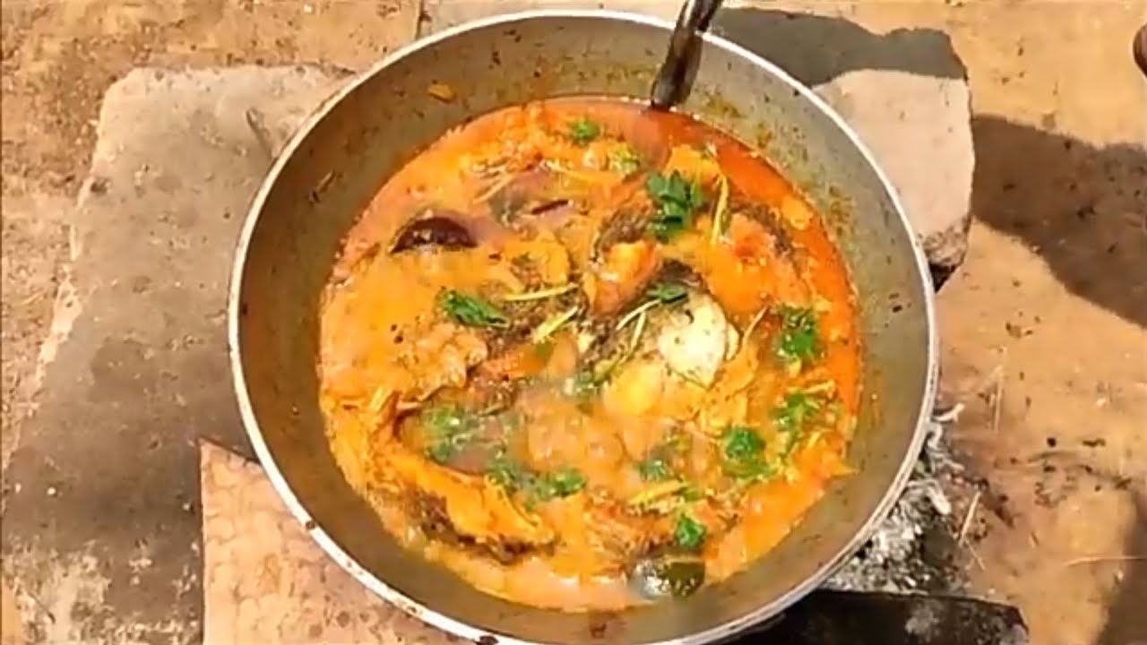 THE BEST Rohu fish curry| cooking Outdoor - YouTube