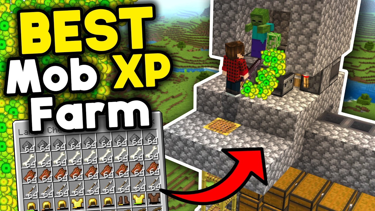 Best Mob XP Farm Minecraft Bedrock 26.1+ (2026) (No Spawner)