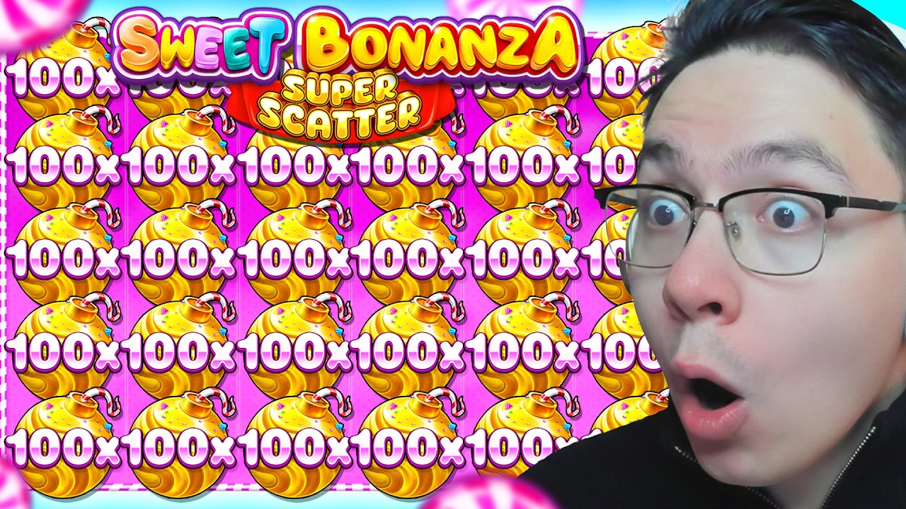 WORLD RECORD!!! I HIT 15 MAX MULTIS (100x) on SWEET BONANZA SUPER SCATTER