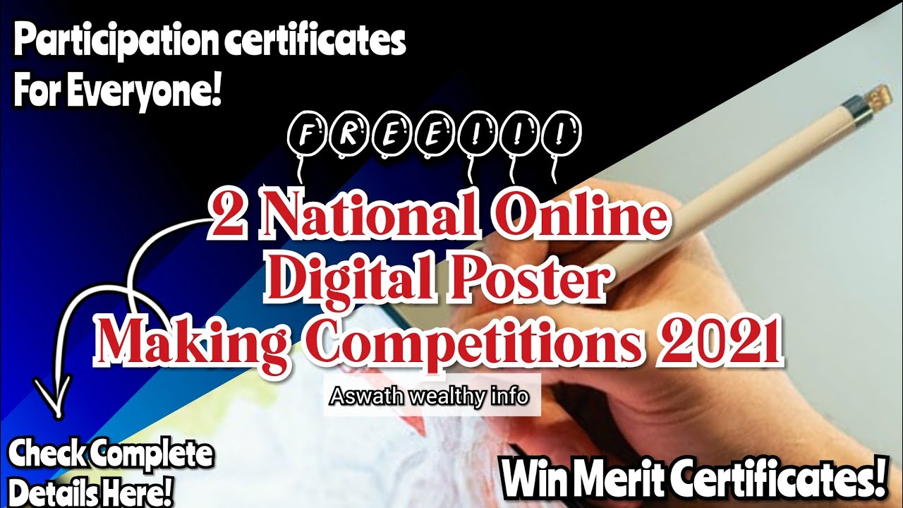 2 National Online Poster Making Competitions 2021Poster Competition Digital Art
