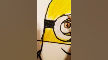 #short #video minions drawing but 4 different colour part1