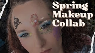 Spring Makeup Collab! Fun creative makeup using a interesting technique! #unicornglamsqaud #makeup