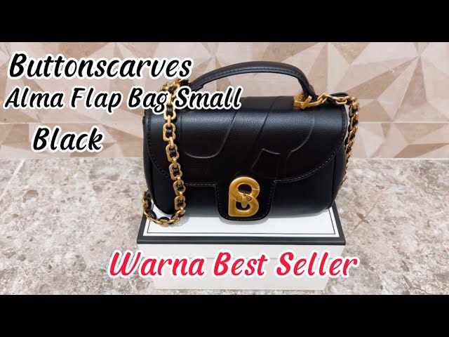 ALMA FLAP BAG ( Small ) Black - Buttonscarves - Review warna Best Seller -  