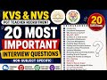 KVS &amp; NVS PGT Interview Preparation | Demo Class + Important Interview Questions in English#kvs #nvs