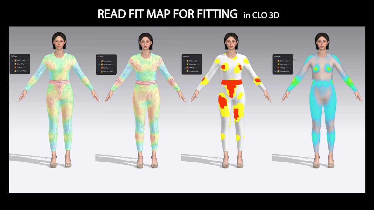 CLO 3D | How to Read Fit Map for Fitting in clo 3D - Easy Way
