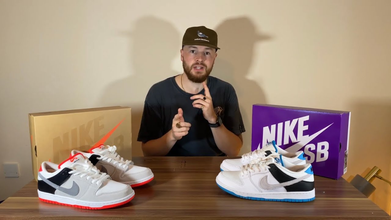 Nike SB Dunk Low Pro 'Laser Blue' AM90 - Unboxing & On Foot - YouTube