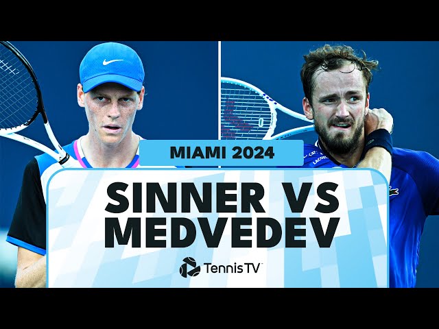 Jannik Sinner vs Daniil Medvedev Semi-Final Highlights | Miami 2024 class=