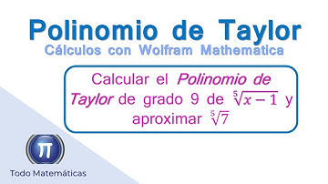 Polinomio de Taylor de orden 9 con Wolfram Mathematica