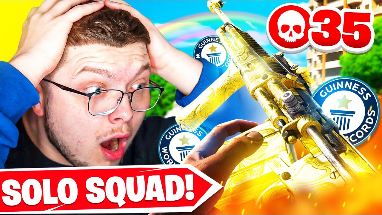 I SET THE WORLD RECORD KILLS FOR SOLO SQUADS ON CALDERA! (NEW WARZONE MAP)