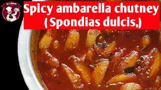 How to make sri lankan spicy ambarella chutney by  sl 1 cook  sinhala cooking show 2023.