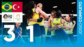 Thumbnail for JOGO COMPLETO: BRASIL X TURQUIA | VÔLEI FEMININO | DISPUTA DE BRONZE | OLIMPÍADAS PARIS 2024