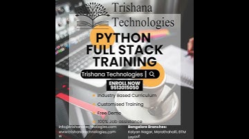 Python Full Stack Training in Bangalore  #trishanatechnologies #pythonfullstackdevelopercourse