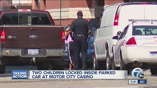 Two children left inside locked vehicle at MotorCity Casino