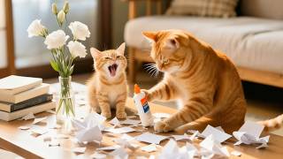Mom Cat Rushes to Send Kitten to School, But It’s the Weekend!  😂📚 Adorable Cat Chaos!#cute #cat