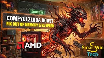 ComfyUI ZLUDA AMD Guide | Boost 2x Speed & Fix Out of Memory (Low VRAM OOM | RX 5000+)