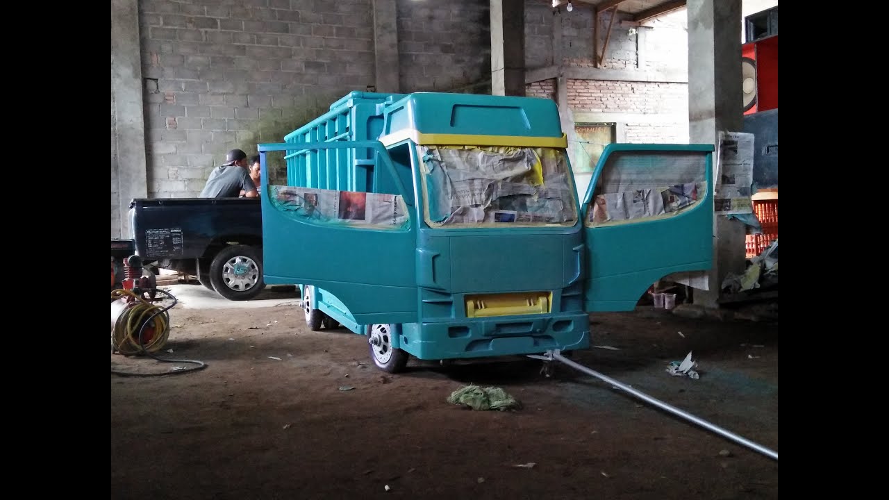 Proses vinising cat miniatur  truk  jumbo YouTube