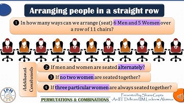 Seating Arrangements of 6 Men & 5 Women (P&C Lesson)
