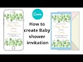 Canva Tutorial # 8| How to create Greenery baby shower invitation| #PPDIY | #howtomake