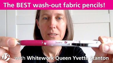 White Threads FlossTube #5 - the BEST wash-out fabric pencils