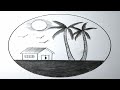 How to Draw Scenery with Pencil Step by Step | Easy Landscape Sketching Tutorial