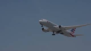 Zurich Airport American Airlines airplane Boeing 787-8 Dreamliner N817AN taking off. Zurich Airport American Airlines airplane Boeing 787-8 Dreamliner N817AN taking off.