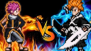 Natsu(all form) VS Ichigo TYBW(all form) in Jump Force Mugen.