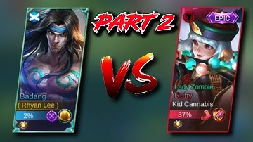 Part 2 | Badang v.s Ruby | 1v1 | Custom Game | MLBB