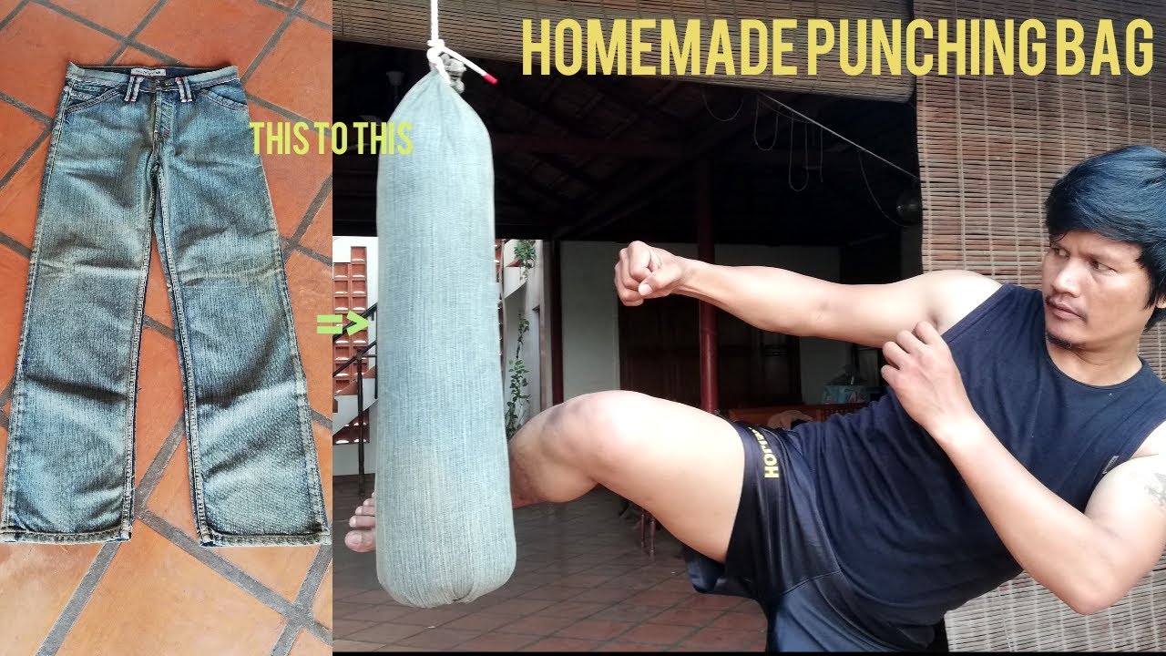 Homemade Punching Bag Vreca Za Udaranje Make By Jeans Gym At Home Youtube