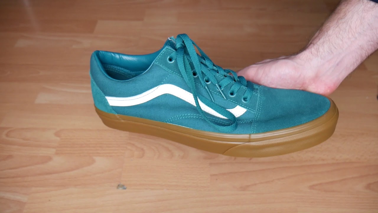 vans old skool green gum