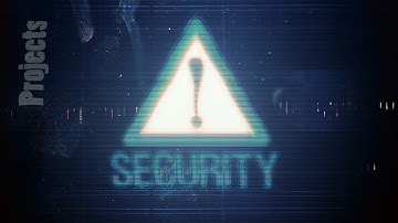 Hacker element and pixel noise Glitch with the inscription Security